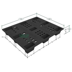 Plastic Export Pallet Vege - 1200 x 1000