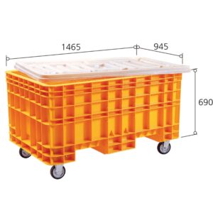 bulk plastic bin with 600lt capacity